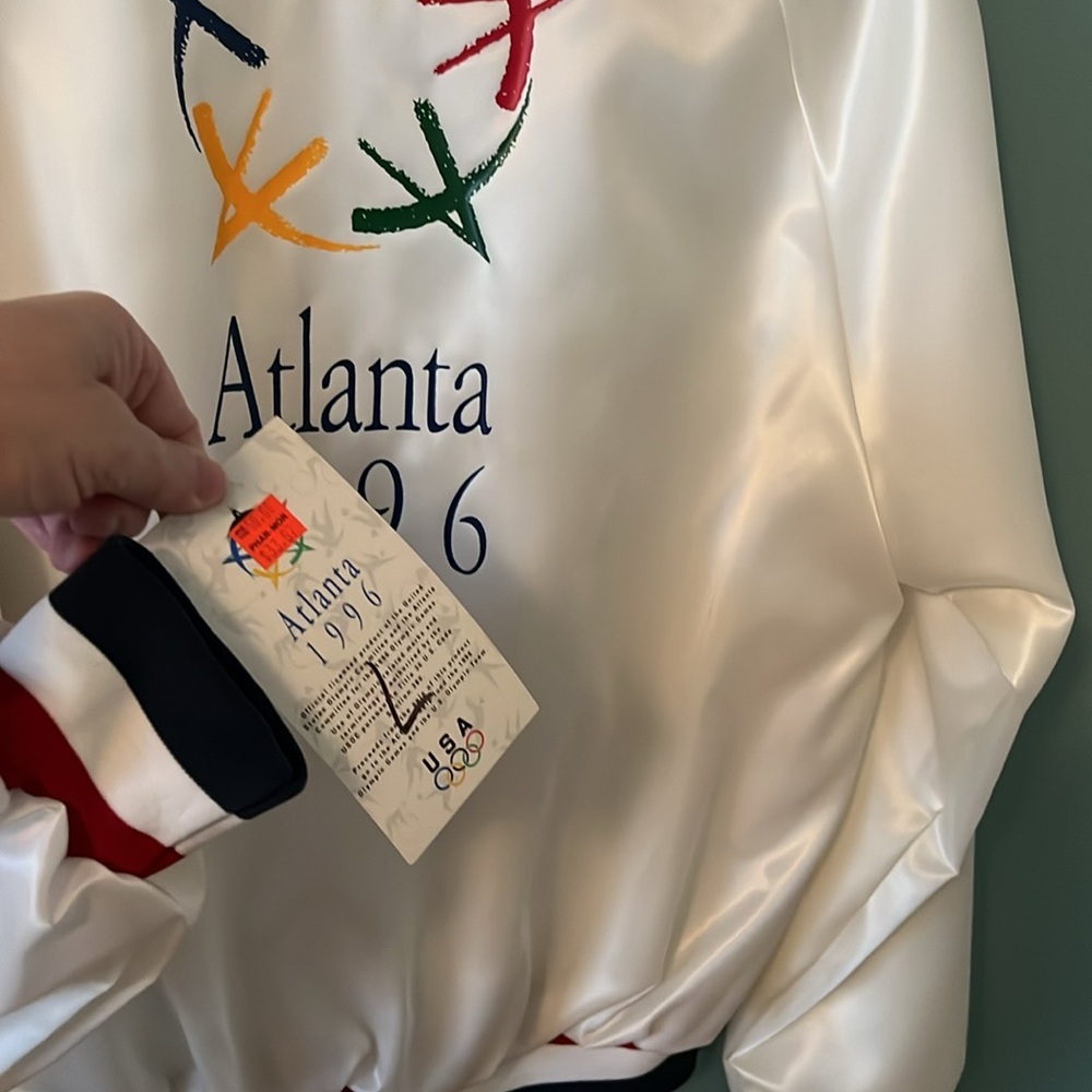 Vintage United States USA 1996 Atlanta Olympics Chalk Line Button Up Jacket